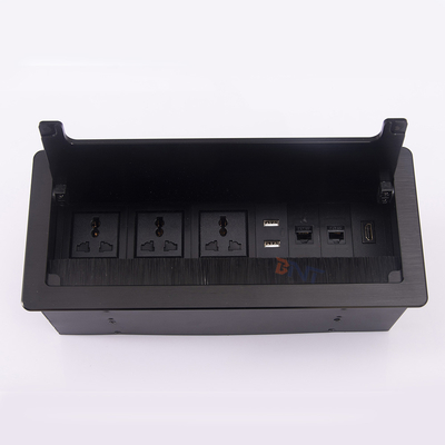 Aluminiumlegierungs-Platten-Bürsten-Abdeckungs-Tischplattensockel-Tischplattenbürsten-Sockel mit USB