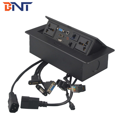 Konferenztisch Dämpfung Multimedia-Ausgang-Anschlussbuchse-Kasten mit USB HDMI VGA Audio-RJ45