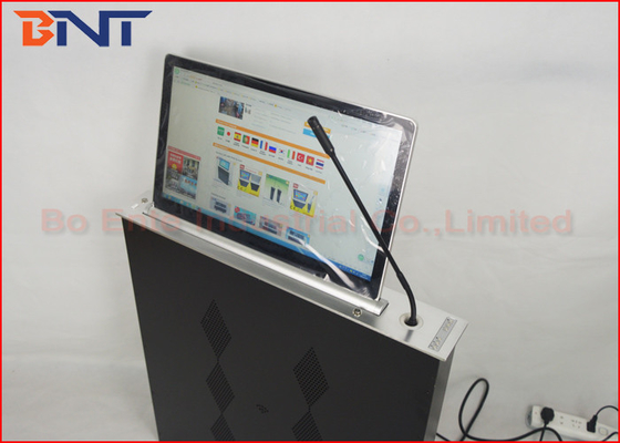 Dünne Konferenz-Tischplatte LCD/motorisierter Aufzug LED Monitor mit Mikrofon