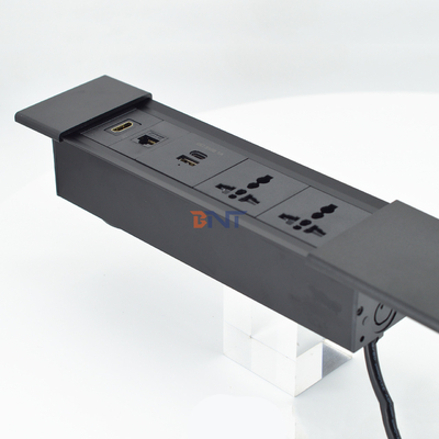 Multifunktionale Schiebeabdeckungssteckdose für Bürotische mit USB-Lademodul