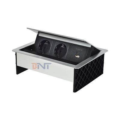 Fabrikmaßnahme Schreibtischbürste Tisch Flip Cover 20W USB Steckdose Verborgene Schreibtisch-Power Grommet