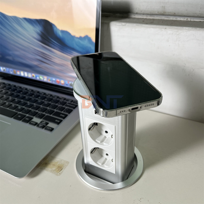 Aufheben eingebettete Tischplatte Pop-up-Steckdose mit 2 AC-Ausgänge und USB-Anschlüsse versteckte Steckdose Steckdose für Büro-Schreibtisch