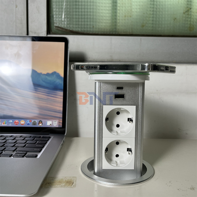 Aufheben eingebettete Tischplatte Pop-up-Steckdose mit 2 AC-Ausgänge und USB-Anschlüsse versteckte Steckdose Steckdose für Büro-Schreibtisch