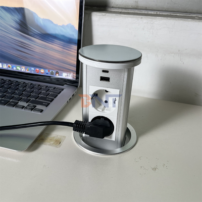 Aufheben eingebettete Tischplatte Pop-up-Steckdose mit 2 AC-Ausgänge und USB-Anschlüsse versteckte Steckdose Steckdose für Büro-Schreibtisch