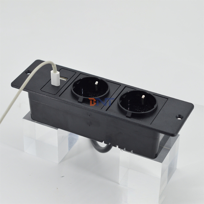 CE-Genehmigung hochwertige EU 2-Stecker-Schreibtischsofa-Steckdose mit USB-A+C-Steckdose für TV-Schrank