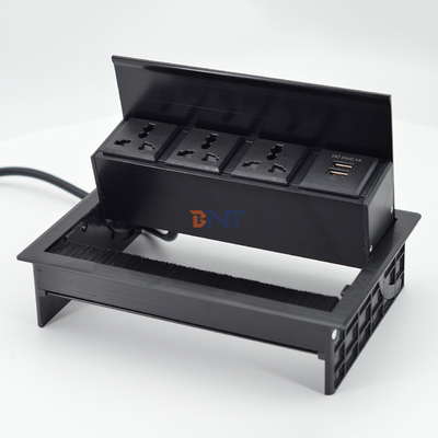 Brush Flip Up Universal Steckdose Abdeckung Desktop Steckdose mit USB-S-Datenanschluss /Tabletop Brush Flip Konnektivitätsbox