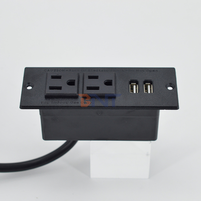 Steckdose US-Standard Schreibtisch Montage-Stromanschluss 2 Steckdosen & 2 USB-Type-A-Steckdose für Kabinettsofa