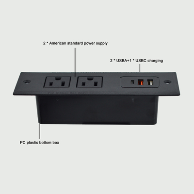 OEM/ODM Büro-Multifunktionssofa Steckdose in Tisch Steckdose US Steckdose mit USB A + C-Anschlüssen