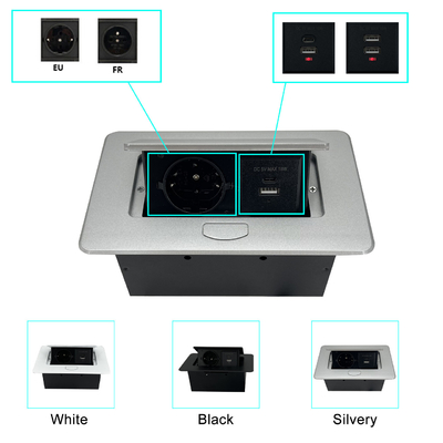 Eingebettete Schreibtisch-Stromanschluss Pop-up-Steckdosen USB A + C Stromlade Stecker geeignet für Büro-Tisch
