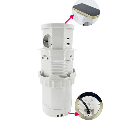 Küche Versteckte Steckdose Verstrickter Desktop PopUp USB-Anschluss AC 16A 220V Spannung IP44-Niveau für Büroanwendung