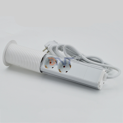 IP44 6cm Weiße Farbe Küchen vertikaler Turm Steckdose mit USB-Ladung