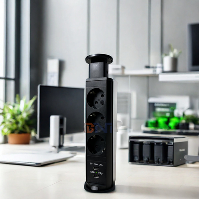 Rundes Kreis versteckte Küche Pop Up Steckdose mit USB-Steckdosen & Steckdosen für Tischplatte