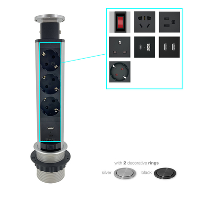 Rundes Kreis versteckte Küche Pop Up Steckdose mit USB-Steckdosen & Steckdosen für Tischplatte
