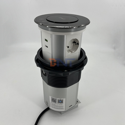 Küche Verborgene Anpassung motorisierter Pop-up-Küchen-Stromanschlüsse Tisch-Turm-Steckdosen mit USB-A + C-Ladeseck