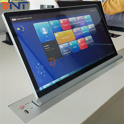Konferenzsystem 15,6 Zoll Motorisierter Pop-up-LCD-Monitor Lift angepasste Größe 17 ~ 24 Zoll Computerbildschirm