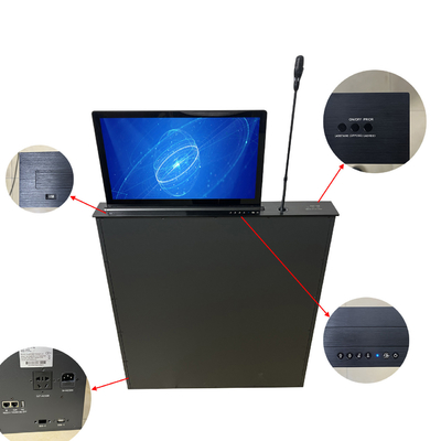 Konferenzsystem 15,6 Zoll Motorisierter Pop-up-LCD-Monitor Lift angepasste Größe 17 ~ 24 Zoll Computerbildschirm