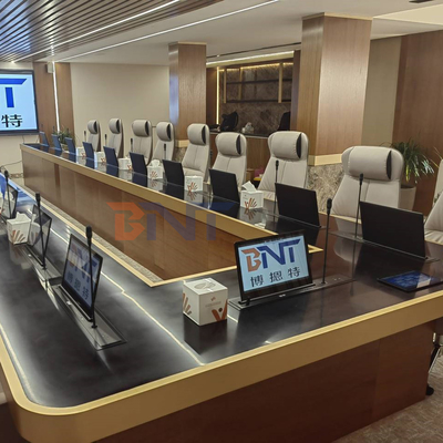 17.3 einziehbarer motorisierter Monitorlift Fernsehliftmechanismus mit motorisierter MIC für papierlose Konferenzsysteme