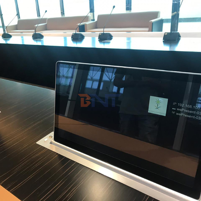 17.3 einziehbarer motorisierter Monitorlift Fernsehliftmechanismus mit motorisierter MIC für papierlose Konferenzsysteme