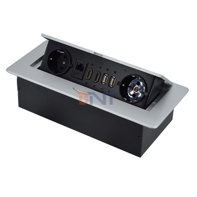 Eingebettete Fabrik-Steckdose mit EU-Stromanschluss Eingebettete Tischplatte IP44 2 Wechselstromanschlüsse RJ45 Netzwerk und HDMI-Stecker