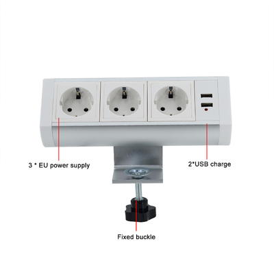 Boente-Klemm auf Schreibtisch abnehmbare Desktop-Halterung Multi-Ausgänge UK Steckdose mit USB/Tischklemm-Halterung Steckdose