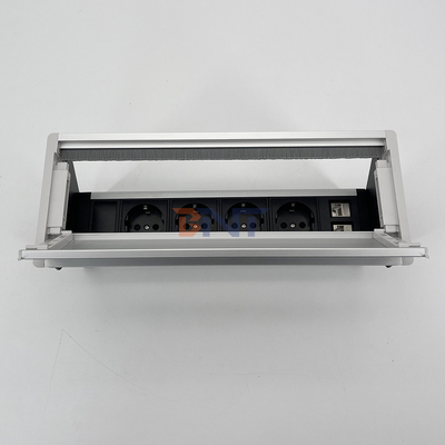 Neuer Stil Bürste Schreibtisch Steckdose Konferenztisch Steckdosen Aluminiumlegierung Steckdose