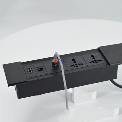 Multifunktionale Schiebeabdeckungssteckdose für Bürotische mit USB-Lademodul