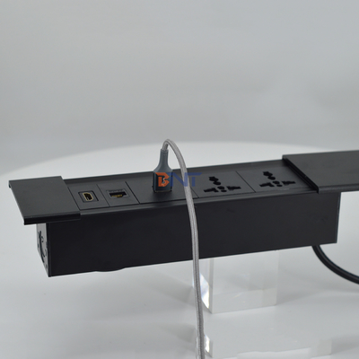 Multifunktionale Schiebeabdeckungssteckdose für Bürotische mit USB-Lademodul