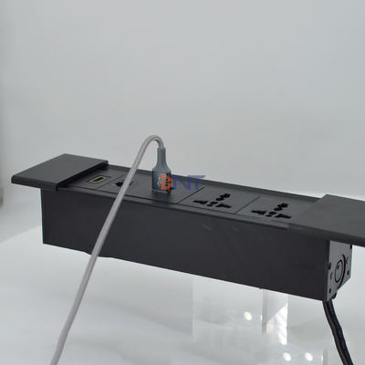 Multifunktionale Schiebeabdeckungssteckdose für Bürotische mit USB-Lademodul