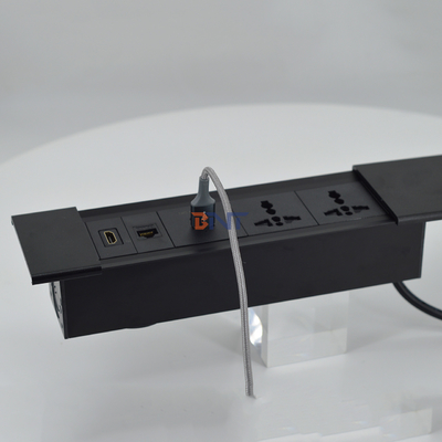 Multifunktionale Schiebeabdeckungssteckdose für Bürotische mit USB-Lademodul