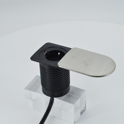 Mini-Steckdose versteckt Unter dem Schreibtisch Büromöbel Tisch 1 EU 1 USB A-Ladegerät