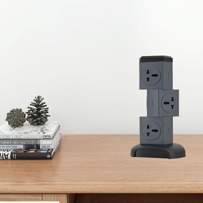 OEM/ODM Universal Power Extension Cord Tower Socket mit Überspannungsschutz für Schreibtisch