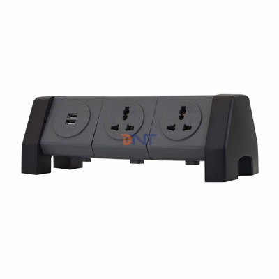 OEM/ODM Universal Power Extension Cord Tower Socket mit 2 USB-Ladeszählern Überspannungsschutz für Schreibtisch
