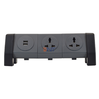 OEM/ODM Universal Power Extension Cord Tower Socket mit 2 USB-Ladeszählern Überspannungsschutz für Schreibtisch