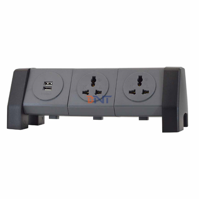 OEM/ODM Universal Power Extension Cord Tower Socket mit 2 USB-Ladeszählern Überspannungsschutz für Schreibtisch