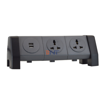 OEM/ODM Universal Power Extension Cord Tower Socket mit 2 USB-Ladeszählern Überspannungsschutz für Schreibtisch