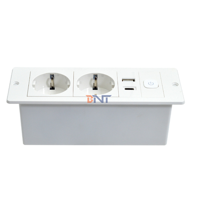 OEM/ODM ABS EU-Standard 5V 2.1A Leistung USB A+C Ladeseite Eingebauter Schreibtisch/Sofa Hotel/Bar/Sitzungsraum Steckdose