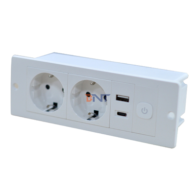 OEM/ODM ABS EU-Standard 5V 2.1A Leistung USB A+C Ladeseite Eingebauter Schreibtisch/Sofa Hotel/Bar/Sitzungsraum Steckdose