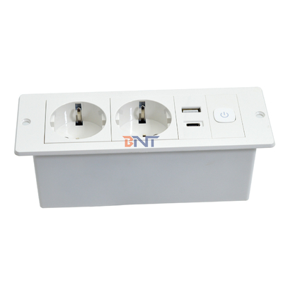 OEM/ODM ABS EU-Standard 5V 2.1A Leistung USB A+C Ladeseite Eingebauter Schreibtisch/Sofa Hotel/Bar/Sitzungsraum Steckdose
