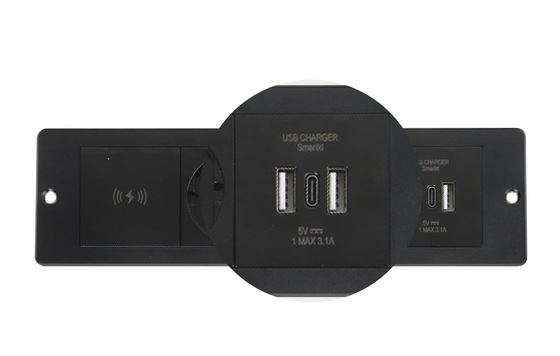Heissverkauf Eingebaute 3EU-Standard-Wireless-Ladesteckung 5A Nennstrom-Schreibtisch/Sofa/Hotel/Bar/Sitzungsraum Steckdosen S