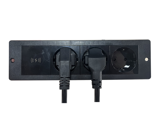 Heissverkauf Eingebaute 3EU-Standard-Wireless-Ladesteckung 5A Nennstrom-Schreibtisch/Sofa/Hotel/Bar/Sitzungsraum Steckdosen S