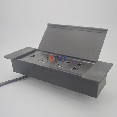 Ausgespült montiert eingebettete Flip-up-Abdeckung Multi-Power-Tisch Steckdose Steckdose versteckte elektrische Desktop-Stromanschluss