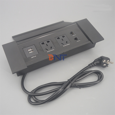 Ausgespült montiert eingebettete Flip-up-Abdeckung Multi-Power-Tisch Steckdose Steckdose versteckte elektrische Desktop-Stromanschluss