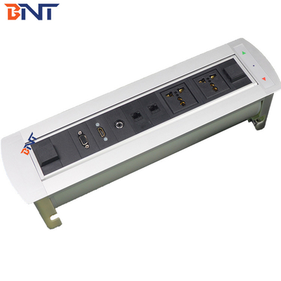Elektrische Konferenztisch Steckdose Quadrat Ecke mit HDMI / VGA / 3.5 Audio
