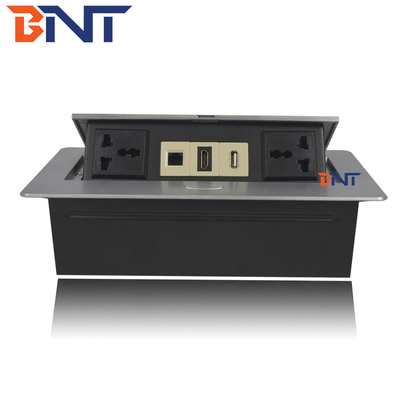 Desk Pop Up Sockets für Audio-Video-Lösung, Silber Desk Plug Sockets