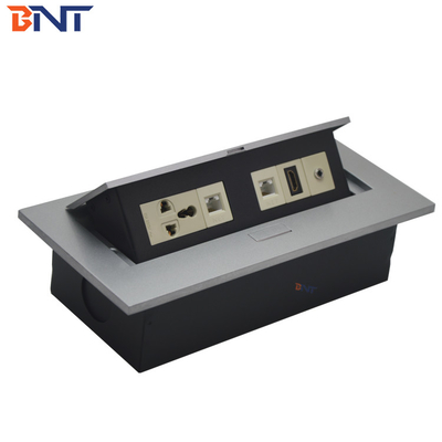 Verborgene 3.5 Audio Desk Pop Up Steckdosen Schwarz Matte, Stromanschluss für Tisch