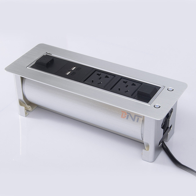 Doppel-USB-Ladegerät Aluminiumlegierung Desktop Pop-Up Strom-Daten-Steckdose
