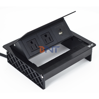 Fabrik USDesktop Tisch Flip Cover 20W USB Steckdose versteckte Desktop Strom Grommet Pinsel