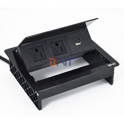 Fabrik USDesktop Tisch Flip Cover 20W USB Steckdose versteckte Desktop Strom Grommet Pinsel