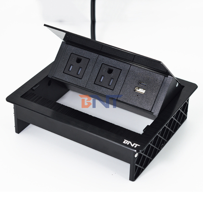 Fabrik USDesktop Tisch Flip Cover 20W USB Steckdose versteckte Desktop Strom Grommet Pinsel