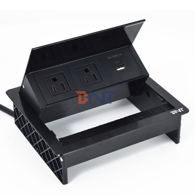 Fabrik USDesktop Tisch Flip Cover 20W USB Steckdose versteckte Desktop Strom Grommet Pinsel